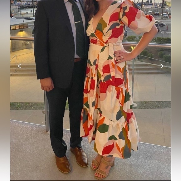 Anthropologie HUTCH wrap dress white floral dress size XS - Picture 5 of 14